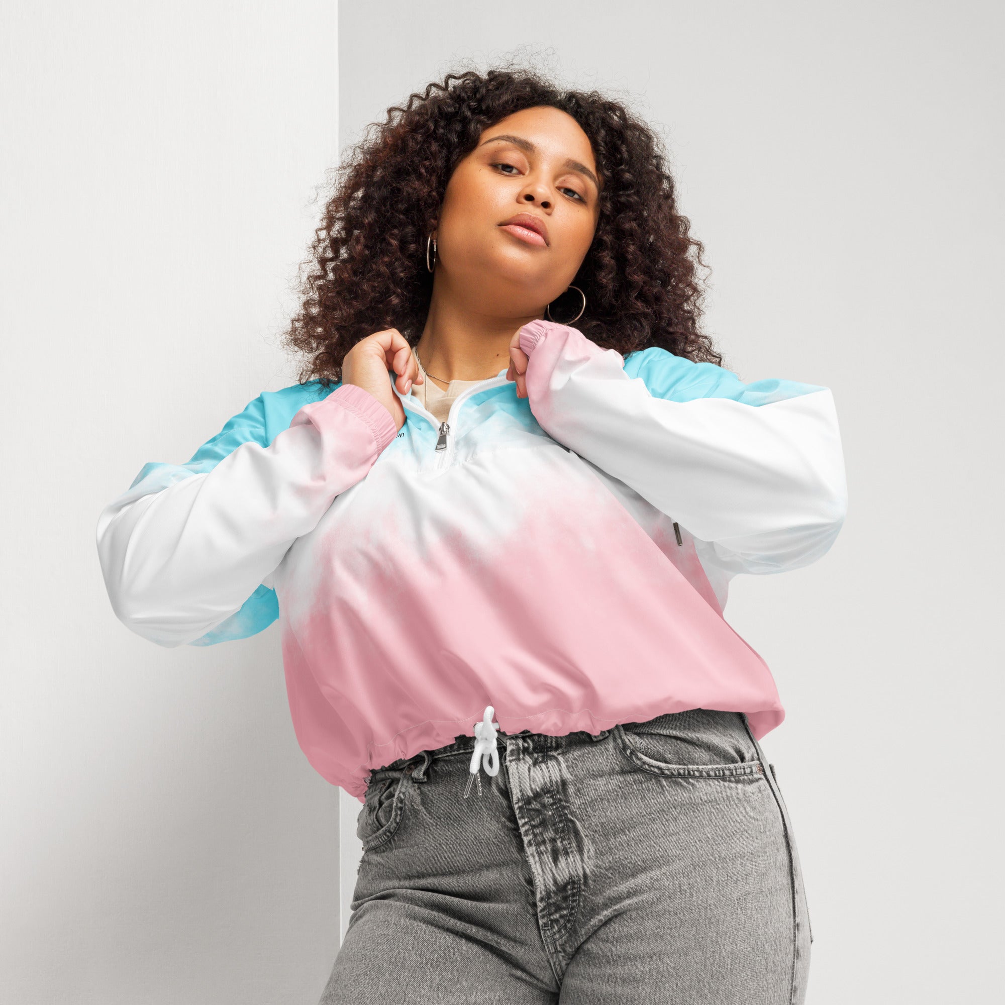 Coupe-Vent Crop Zippé