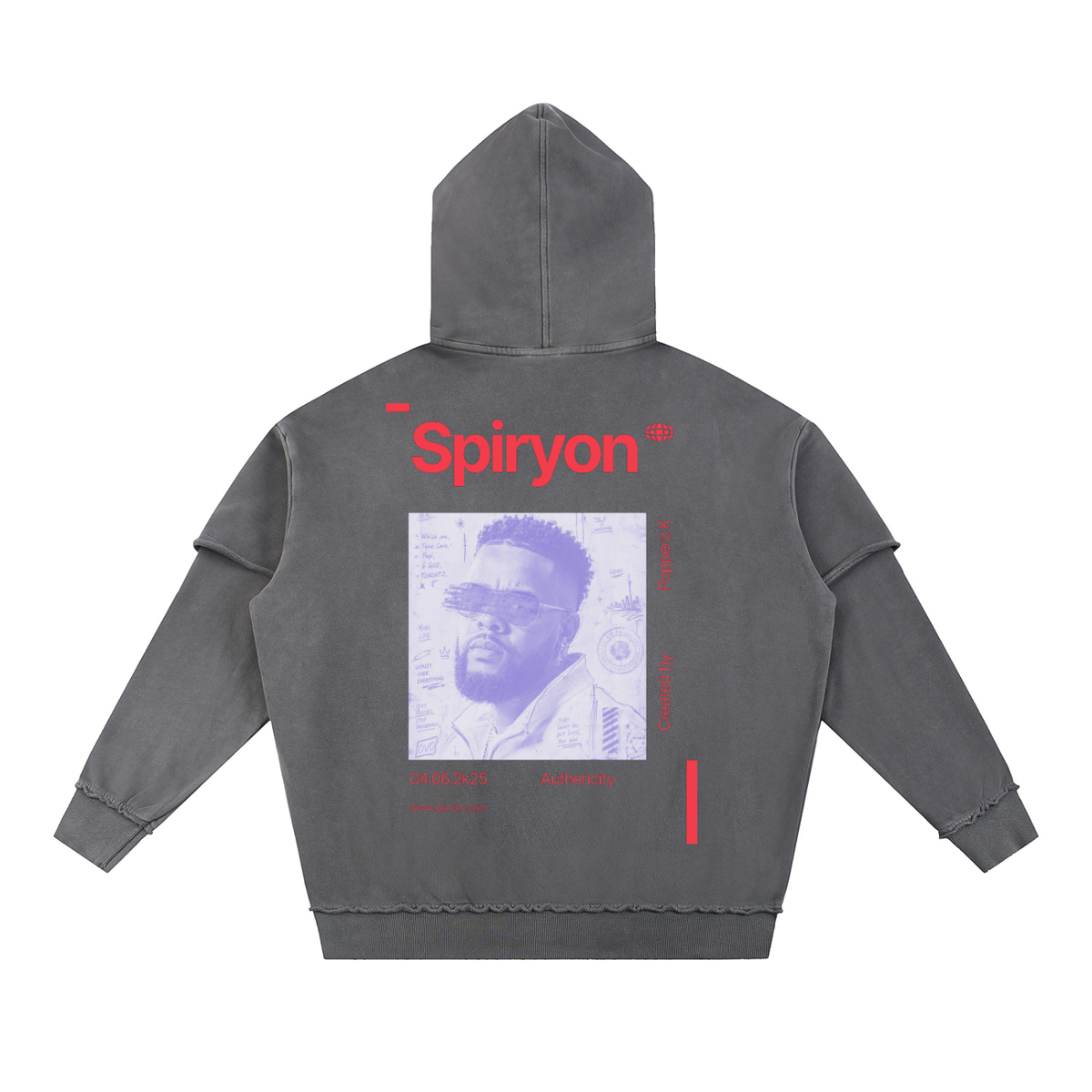 Hoodie Urban Raw Snow Wash