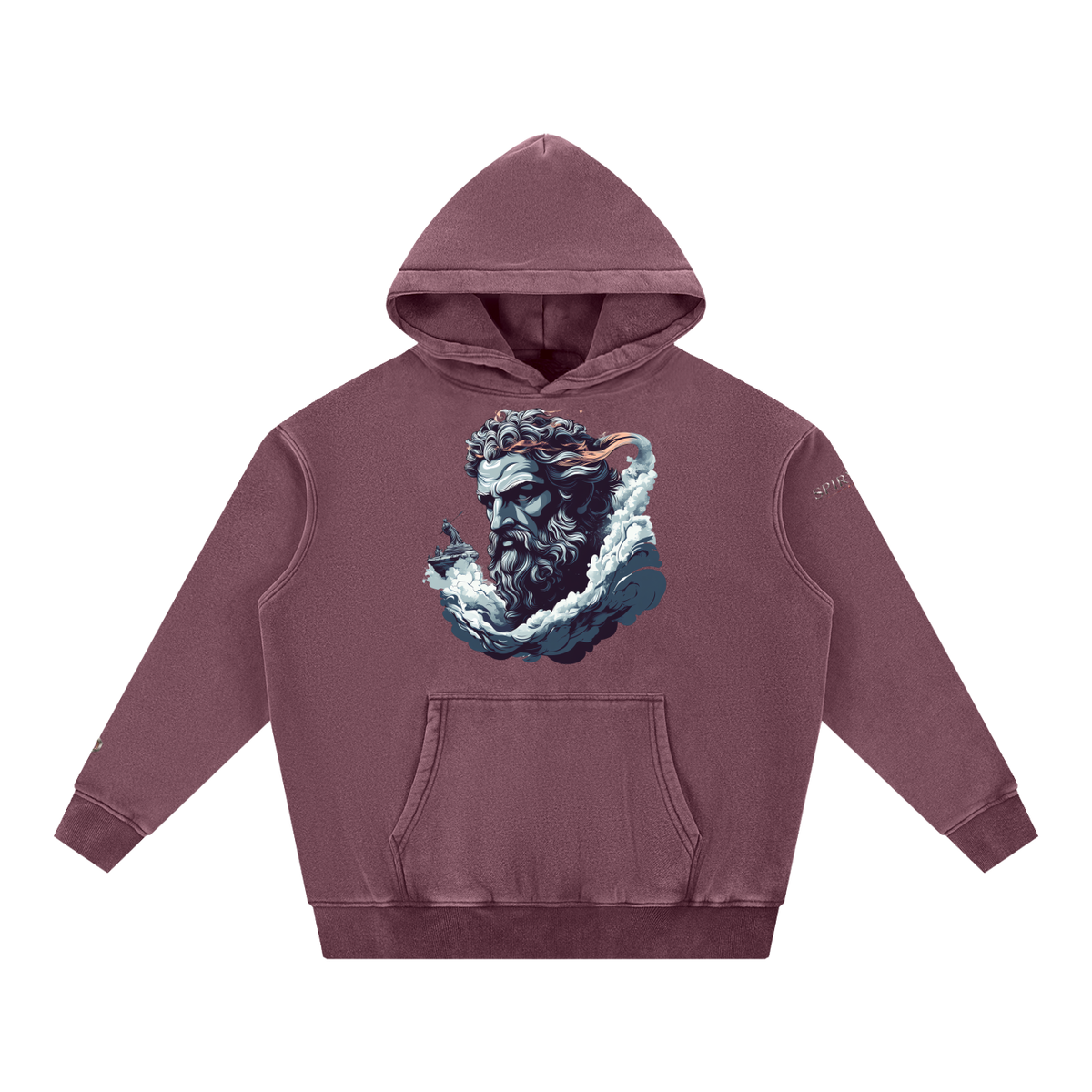 Snow Wash Fleece Oversize Hoodie