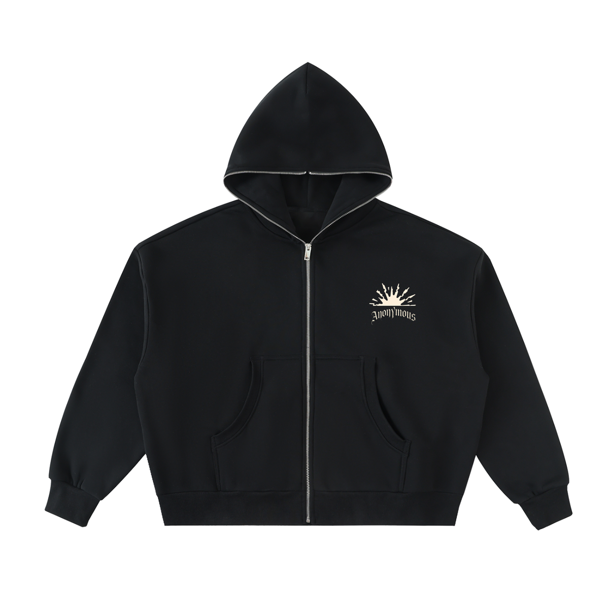 Sweat à capuche zippé oversize – Fleece Anonymous
