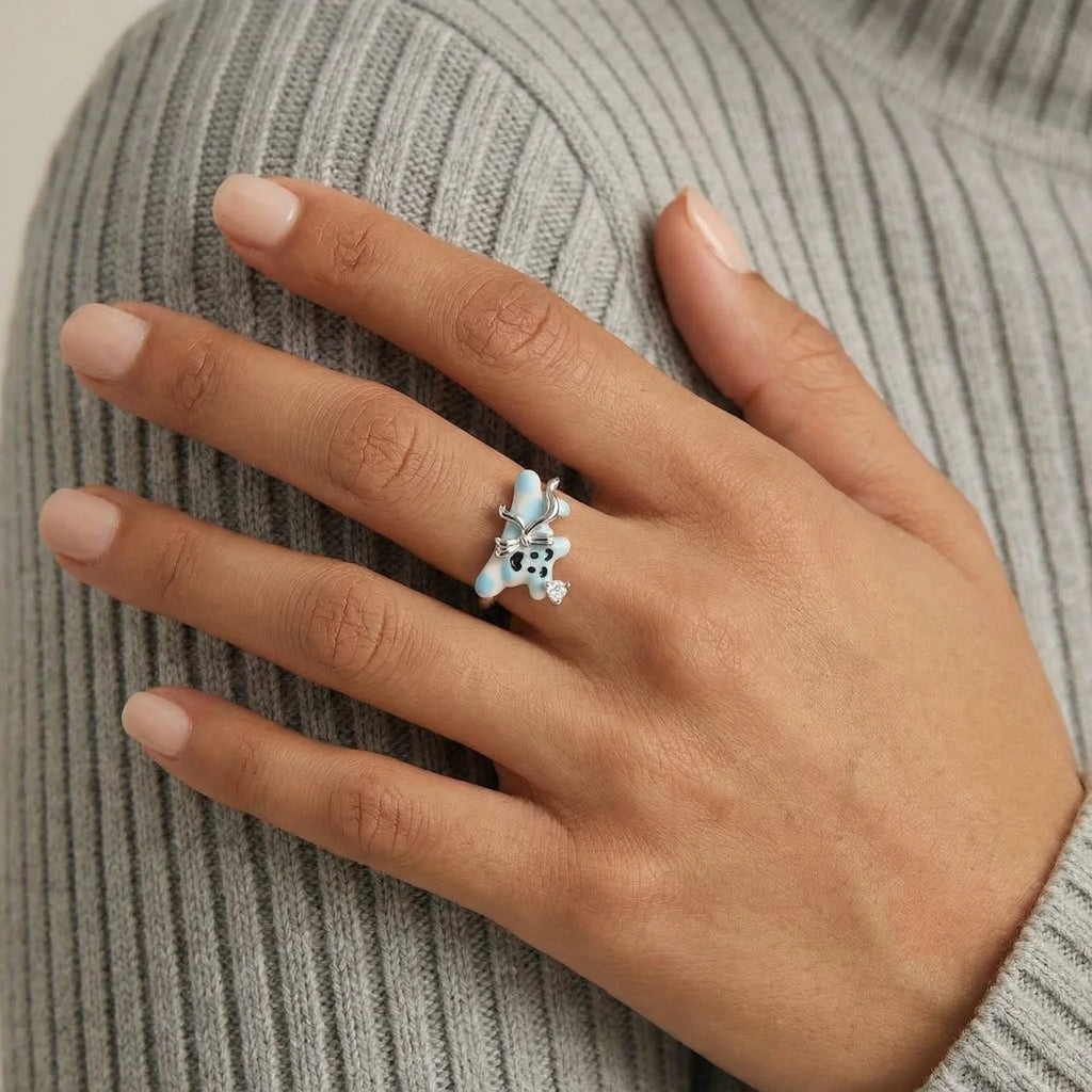 Dreamy Panda Flower Ring