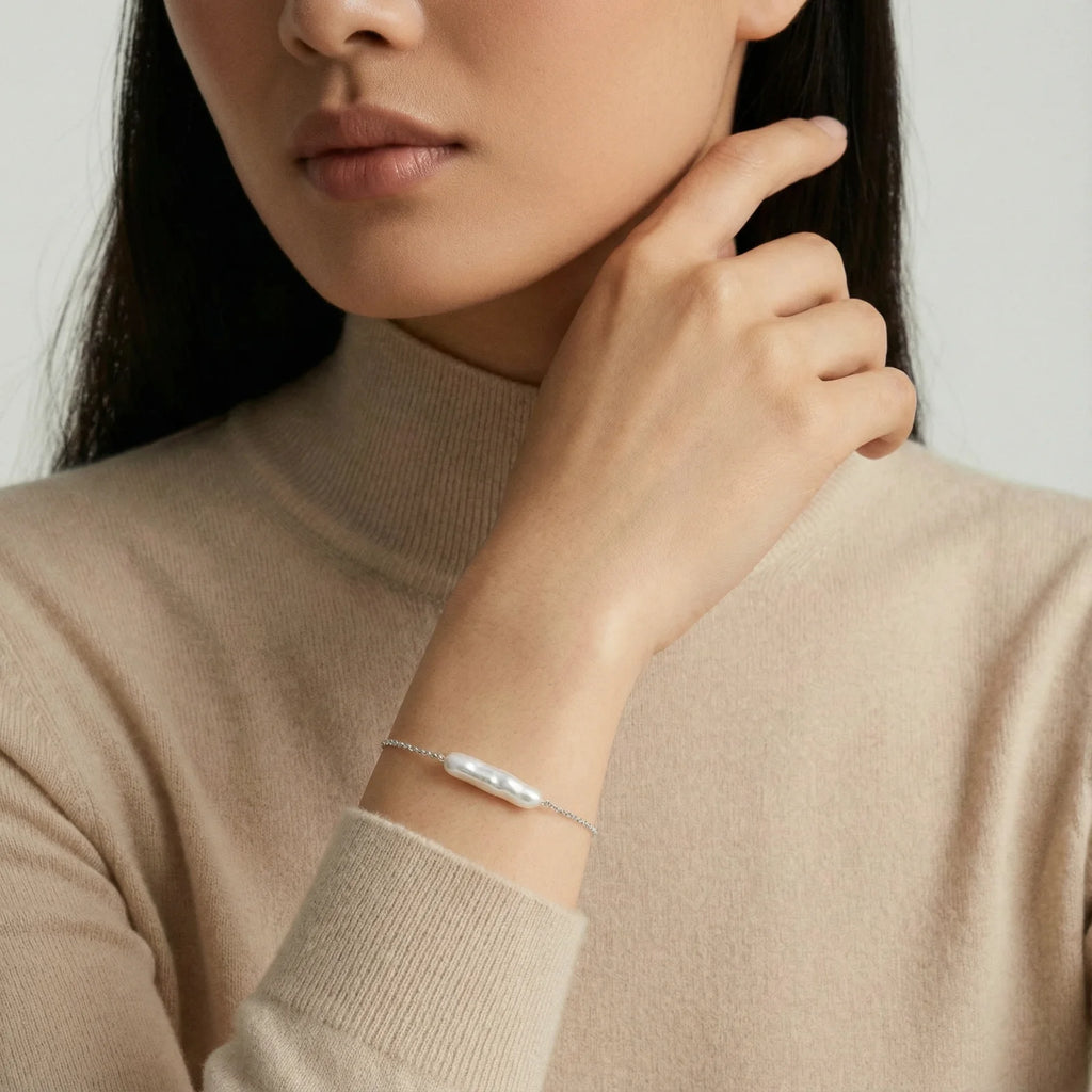 Baroque Pearl Chain Bracelet