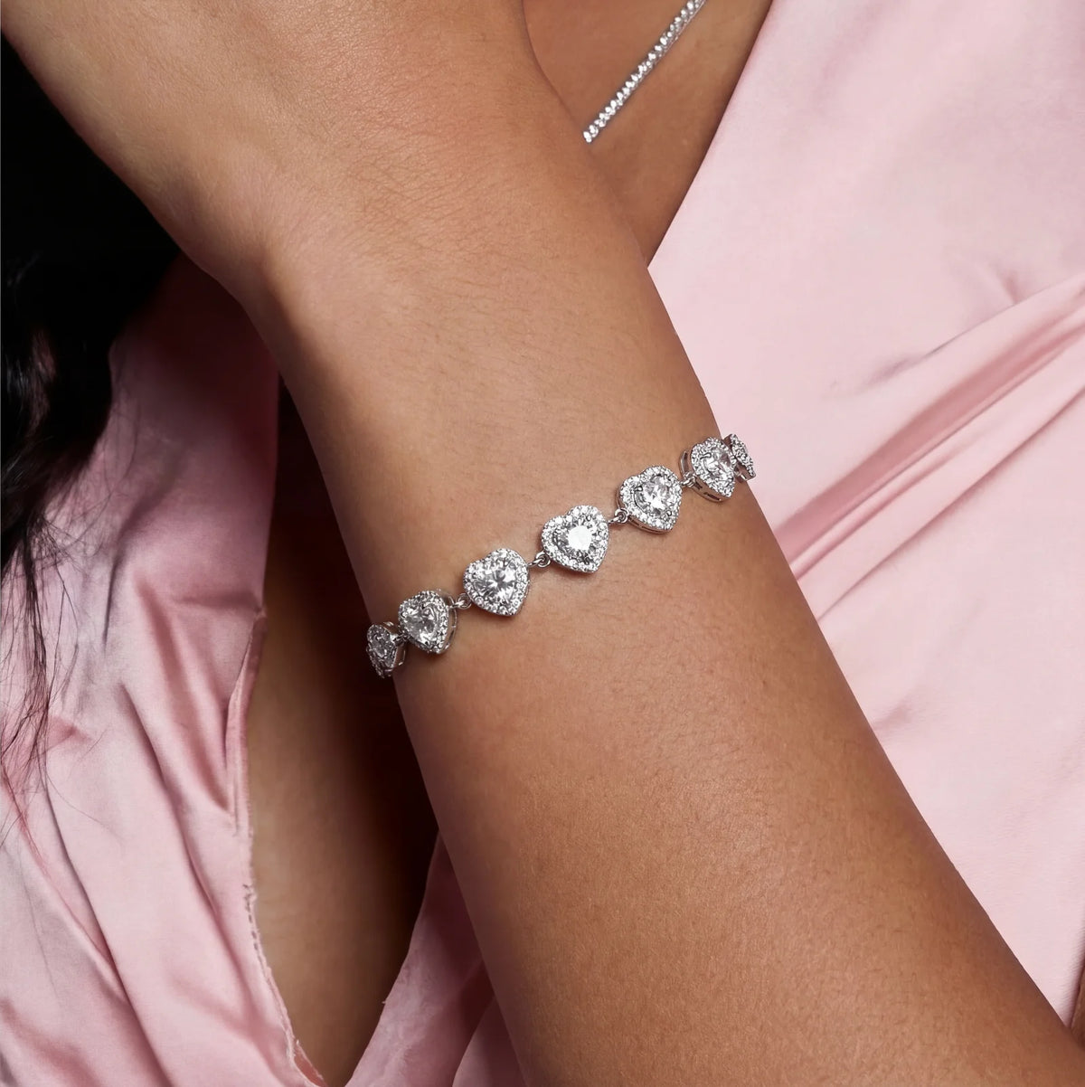 Bracelet Cœurs Moissanite