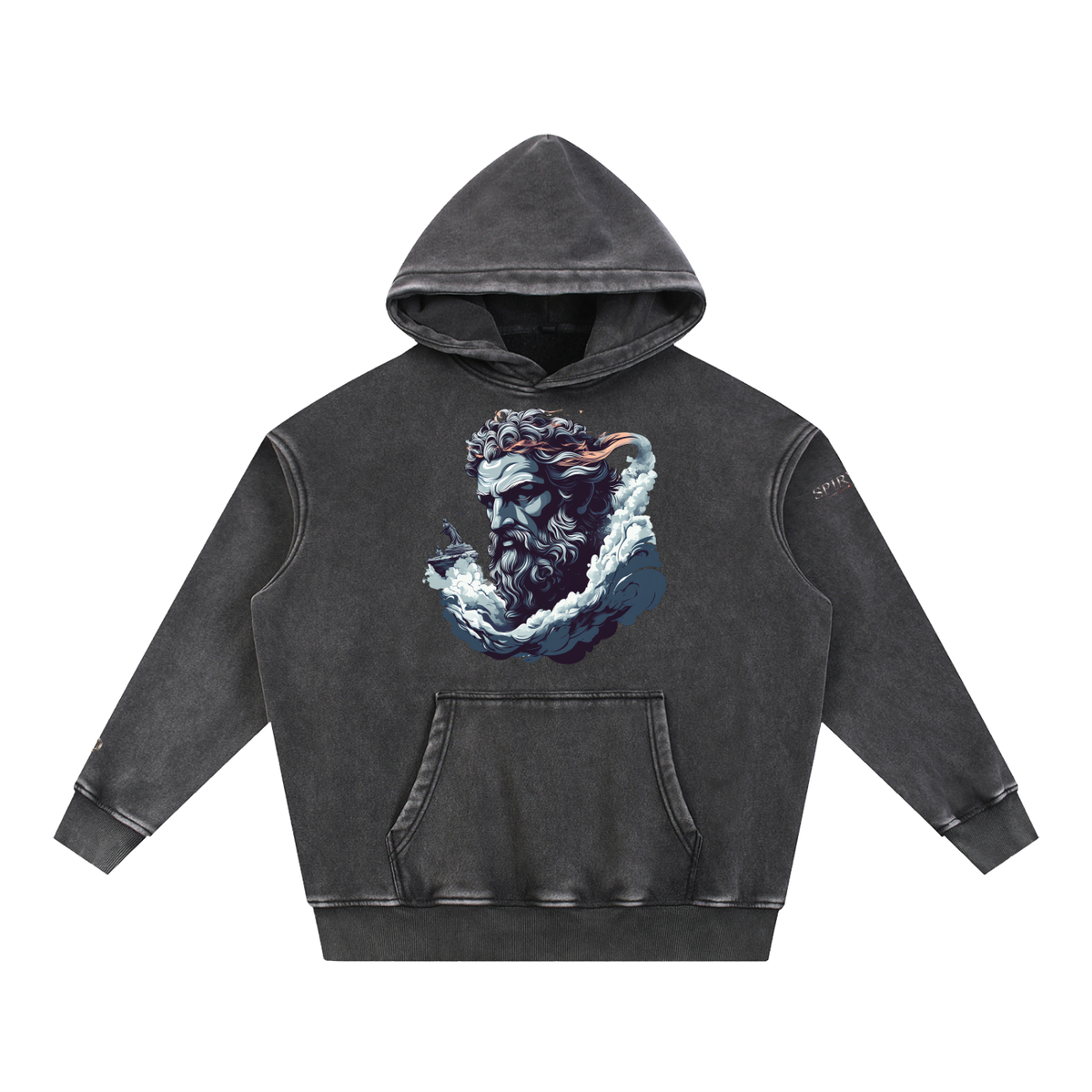 Snow Wash Fleece Oversize Hoodie