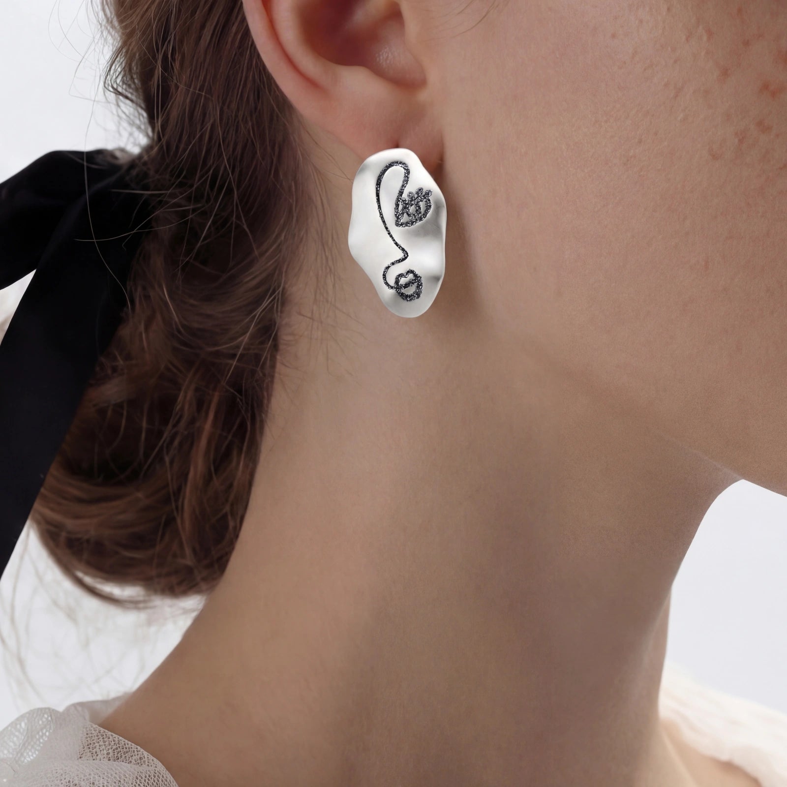 Boucles d'Oreilles Art Visage