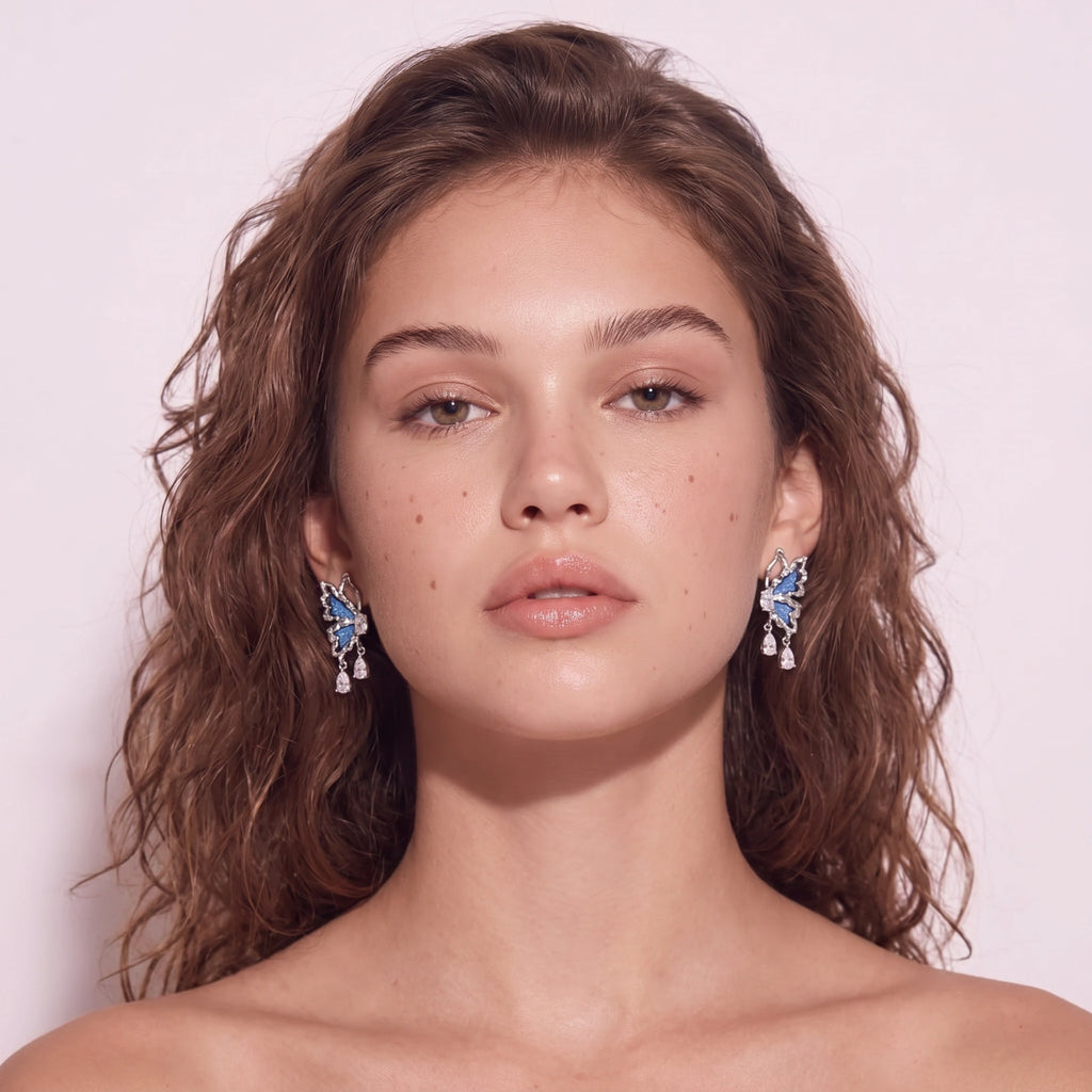 Boucles d'Oreilles Papillon Denim Dreams