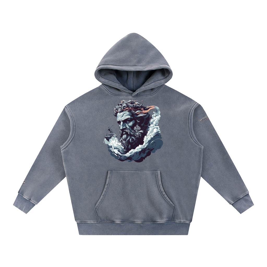 Snow Wash Fleece Oversize Hoodie