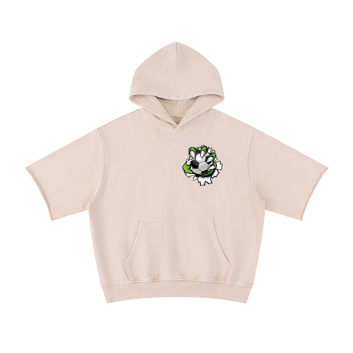 Unisex Mineral Wash Short Sleeve Hoodie