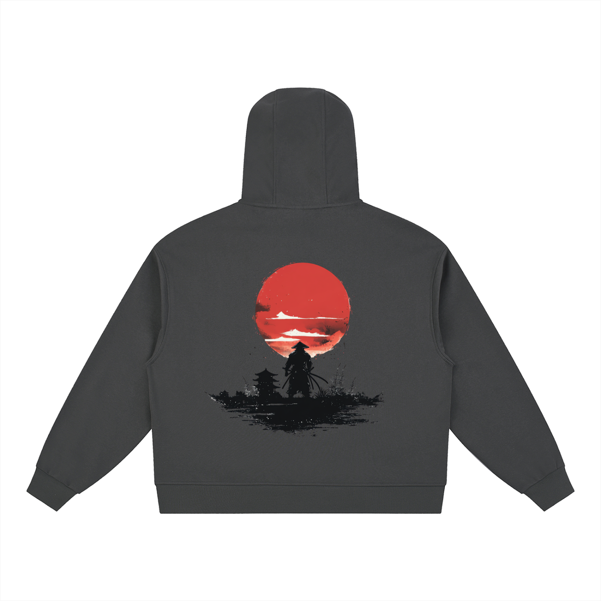 Boxy Button Placket Hoodie