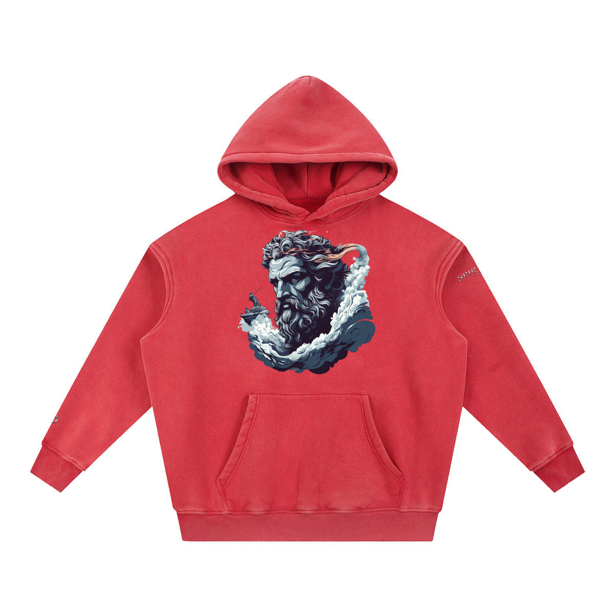 Snow Wash Fleece Oversize Hoodie