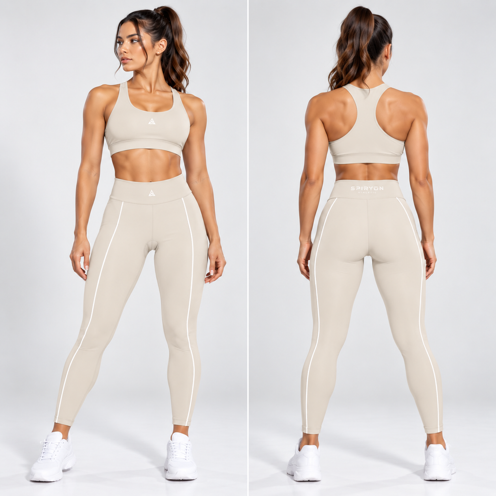 Legging Sportif SPIRYON ATHLETIC – Taille Haute & Bandes Latérales