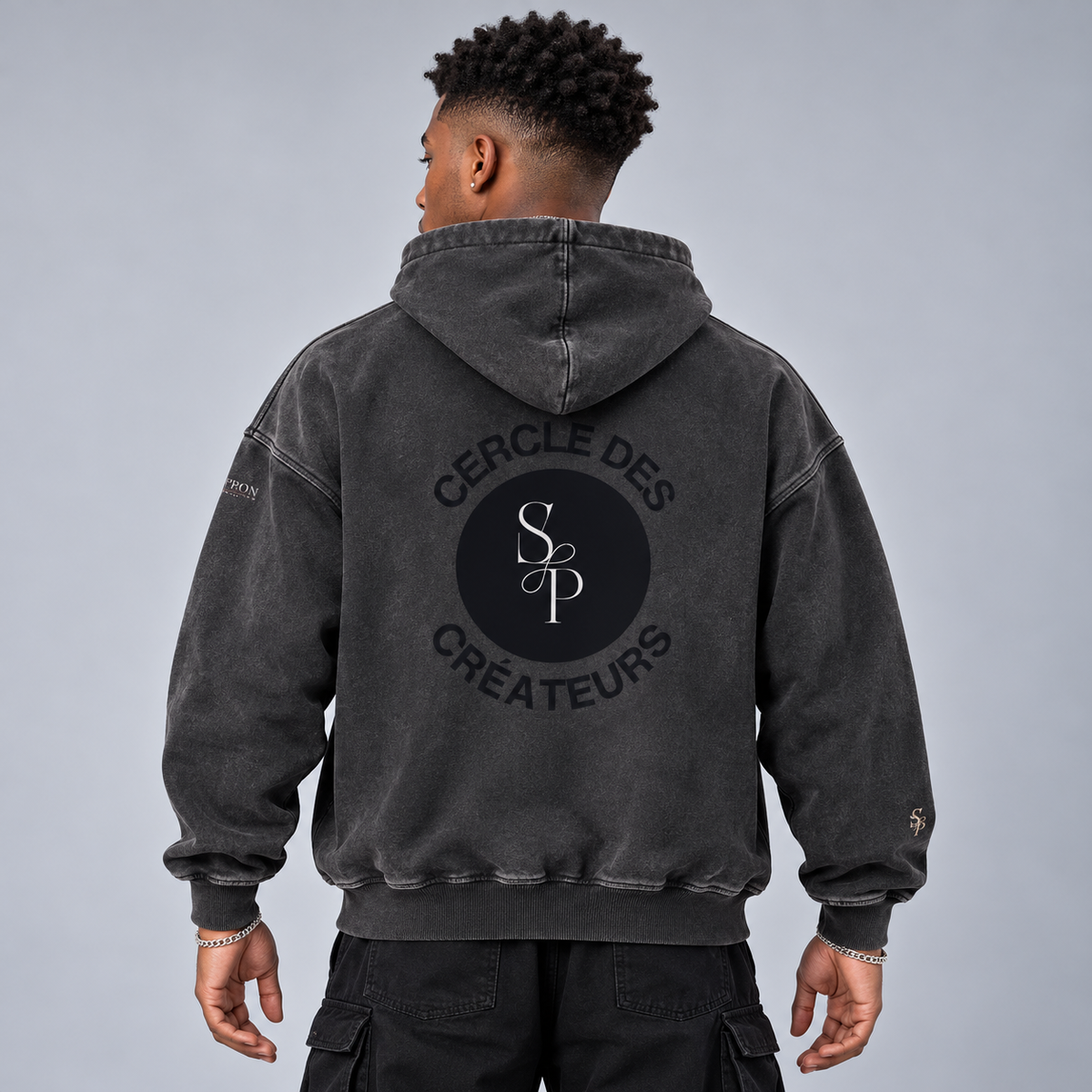 Snow Wash Fleece Oversize Hoodie