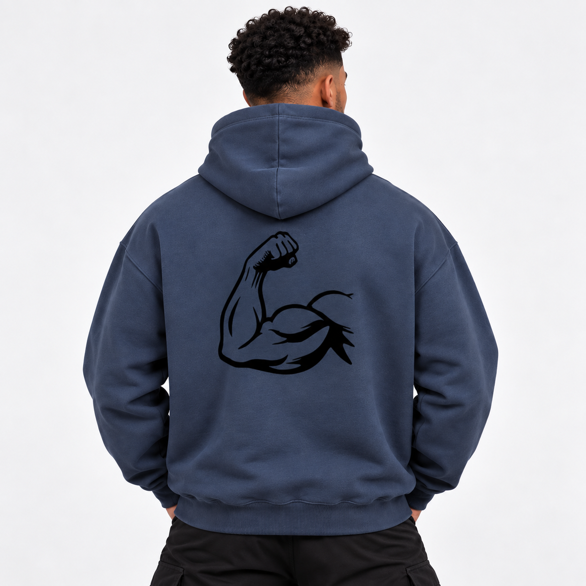 Hoodie Unisexe Boxy Vintage Délavé