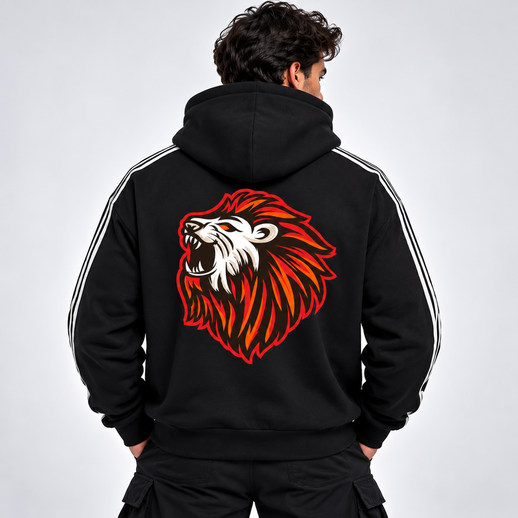 Side Stripe Drop-Shoulder Hoodie