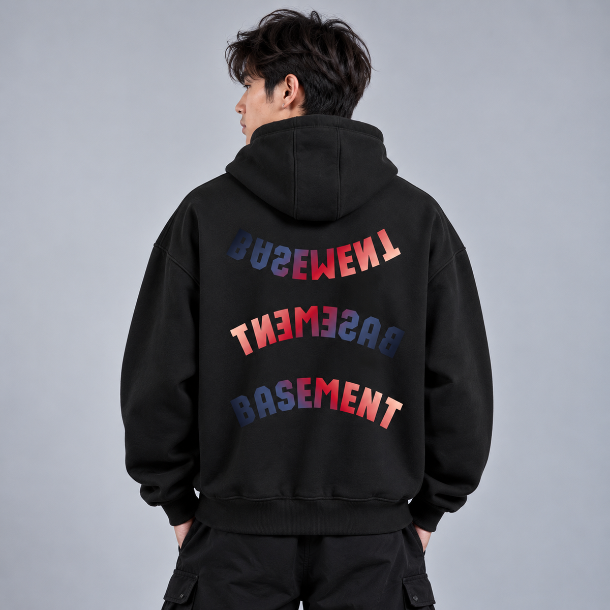 Fleeced High Neck Hoodie