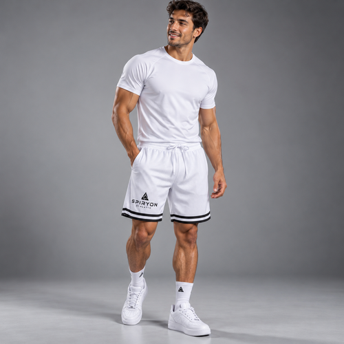 Short de basketball à rayures classiques