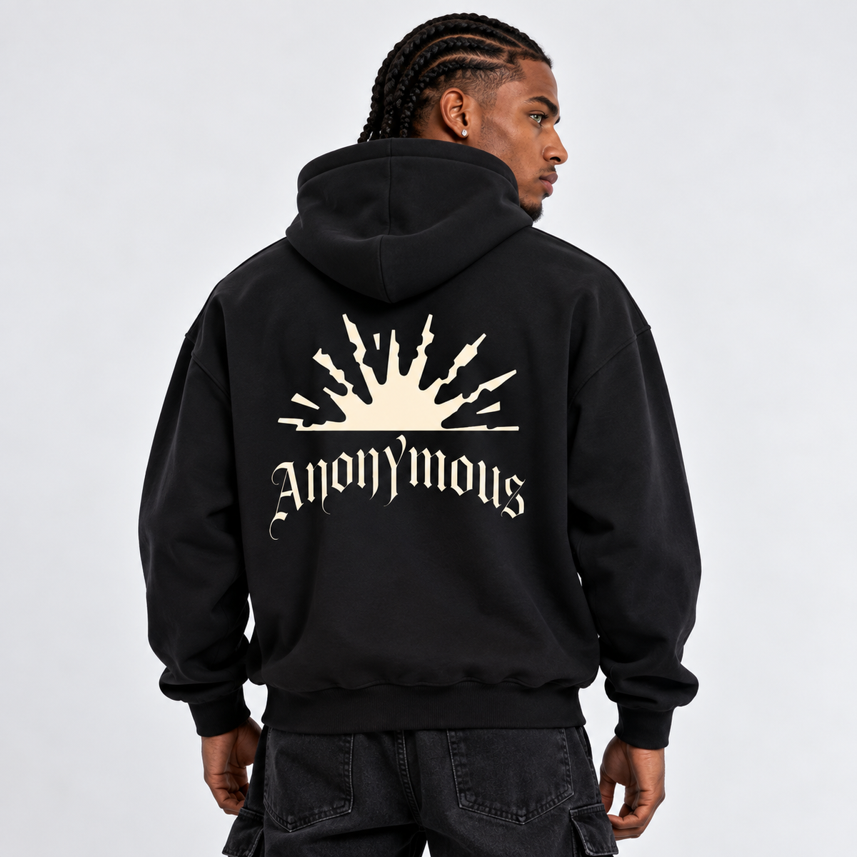 Sweat à capuche zippé oversize – Fleece Anonymous