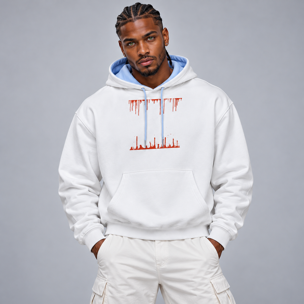 Contrast Drawstring Hoodie