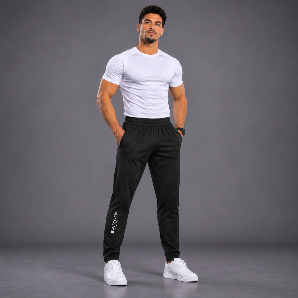 Pantalon droit à taille élastique