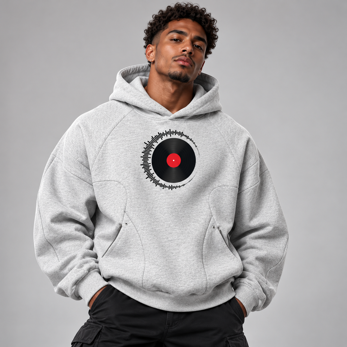 Curved Panel Raglan Hoodie