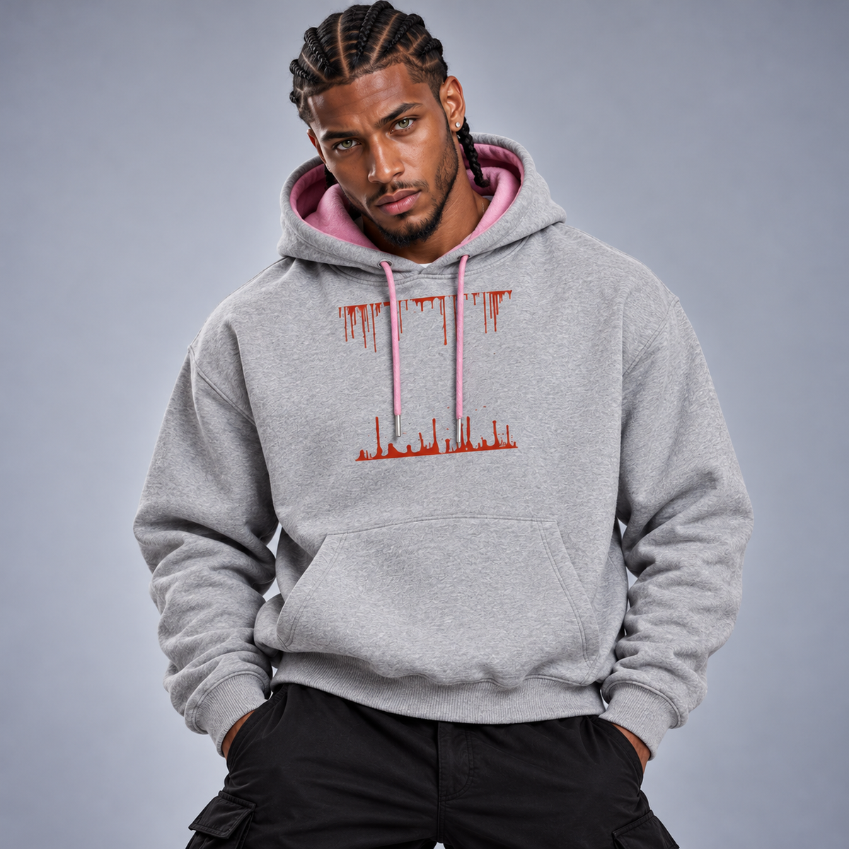 Contrast Drawstring Hoodie