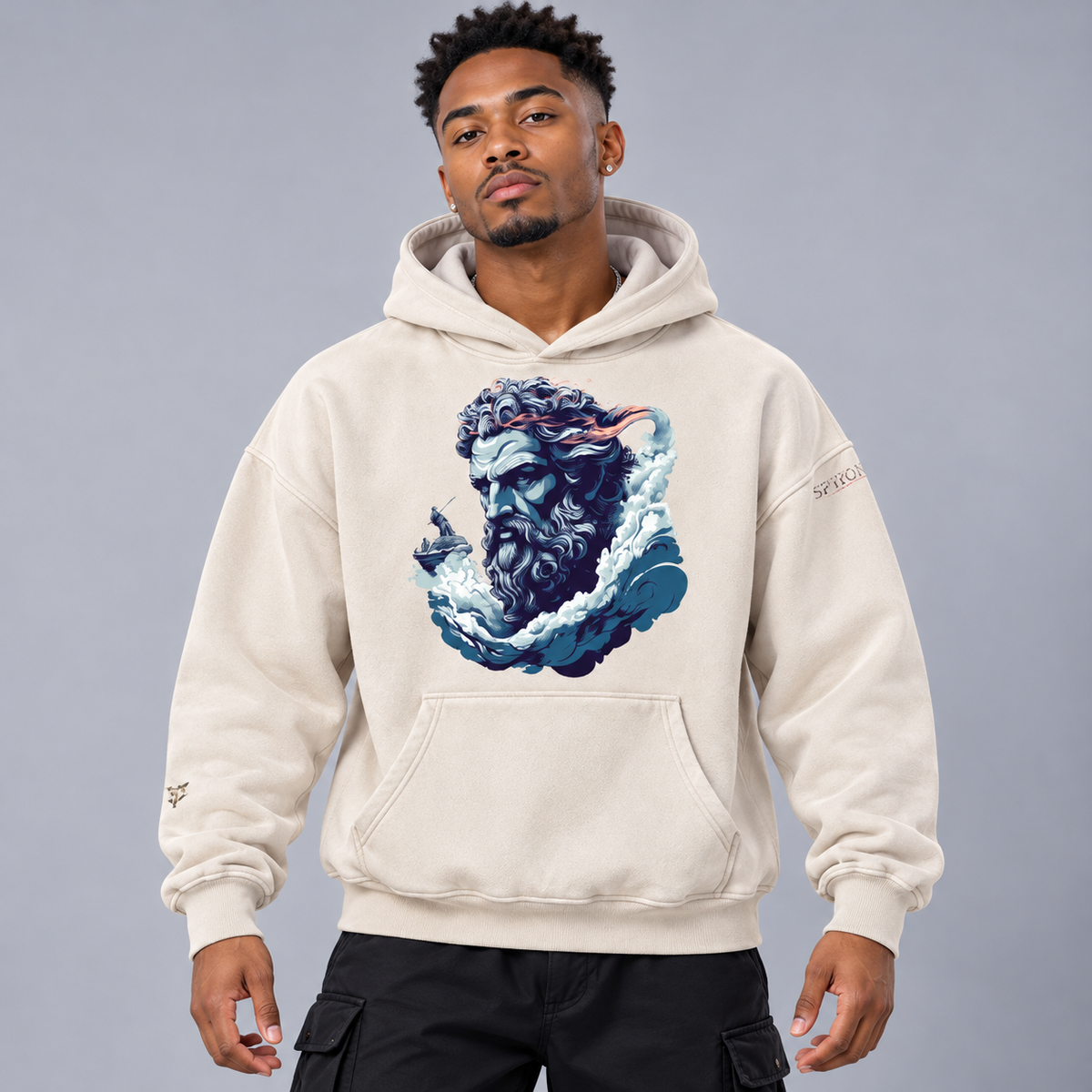Snow Wash Fleece Oversize Hoodie