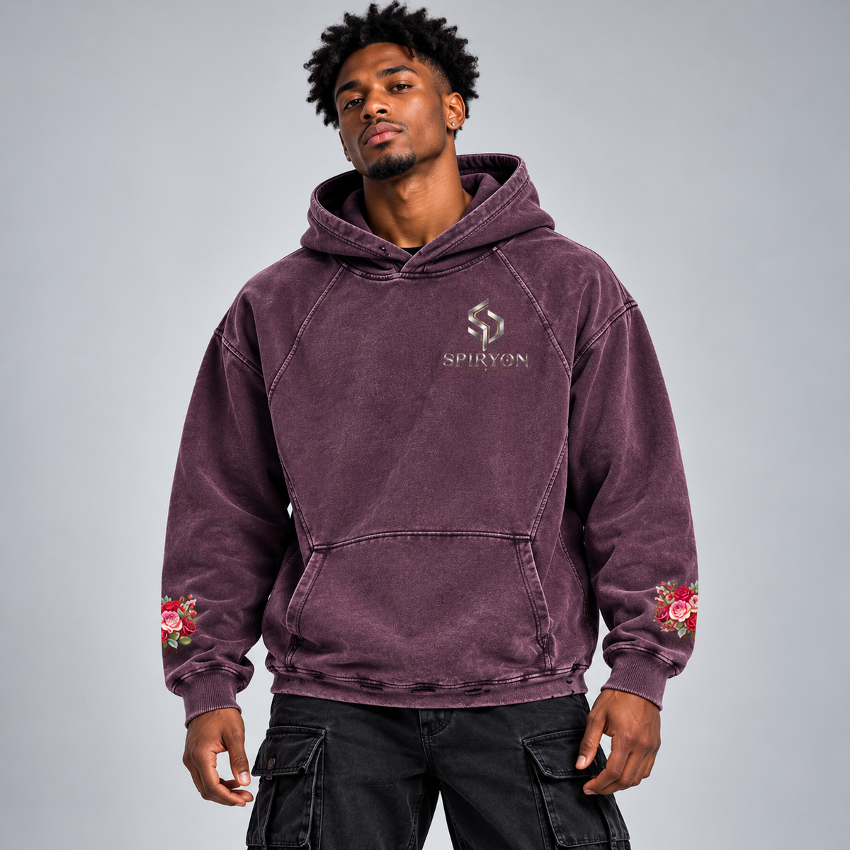 Hoodie Streetwear Vintage Snow Wash
