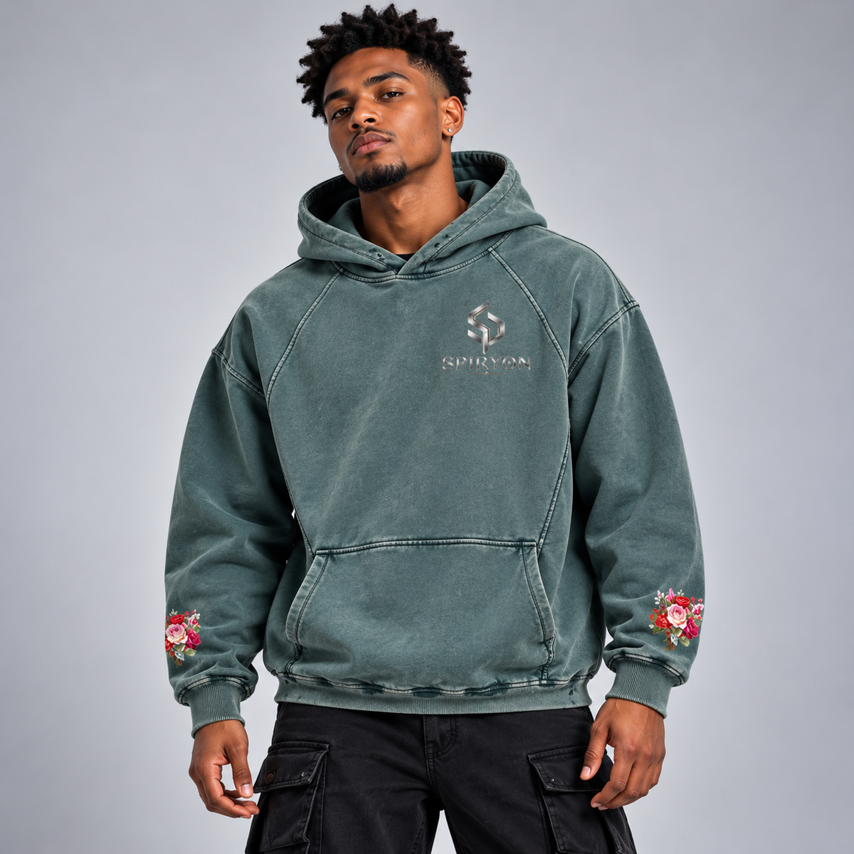 Hoodie Streetwear Vintage Snow Wash