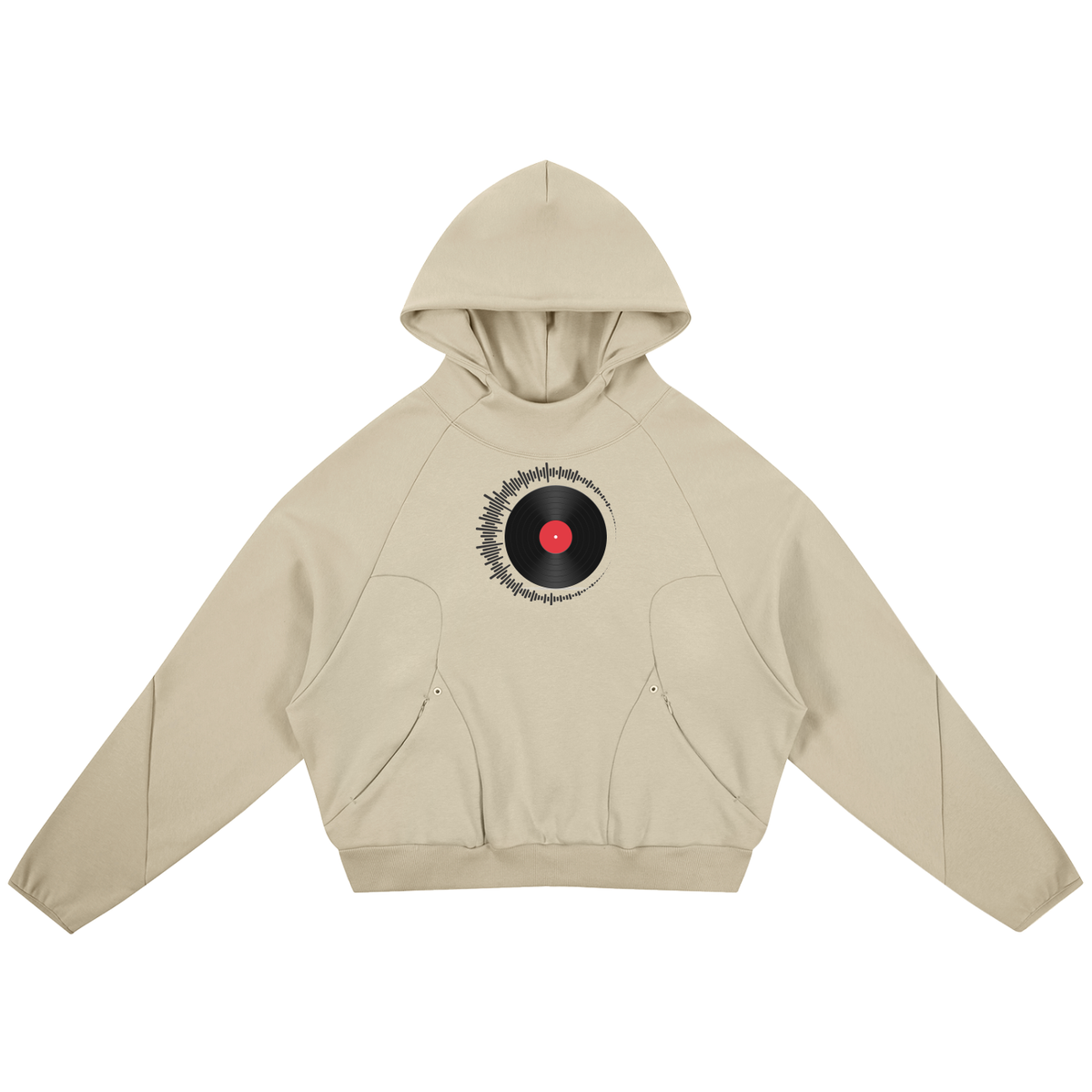 Curved Panel Raglan Hoodie