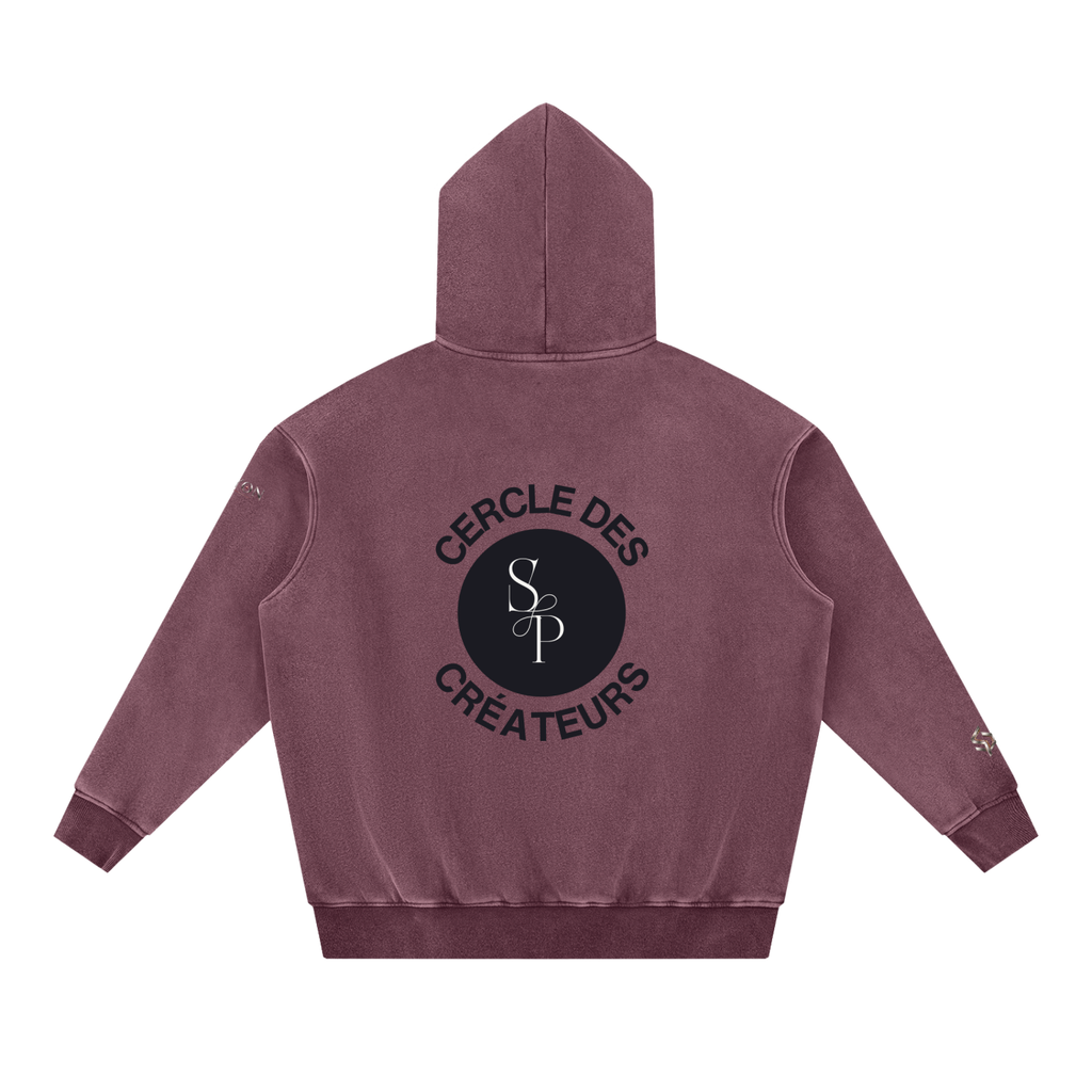 Snow Wash Fleece Oversize Hoodie