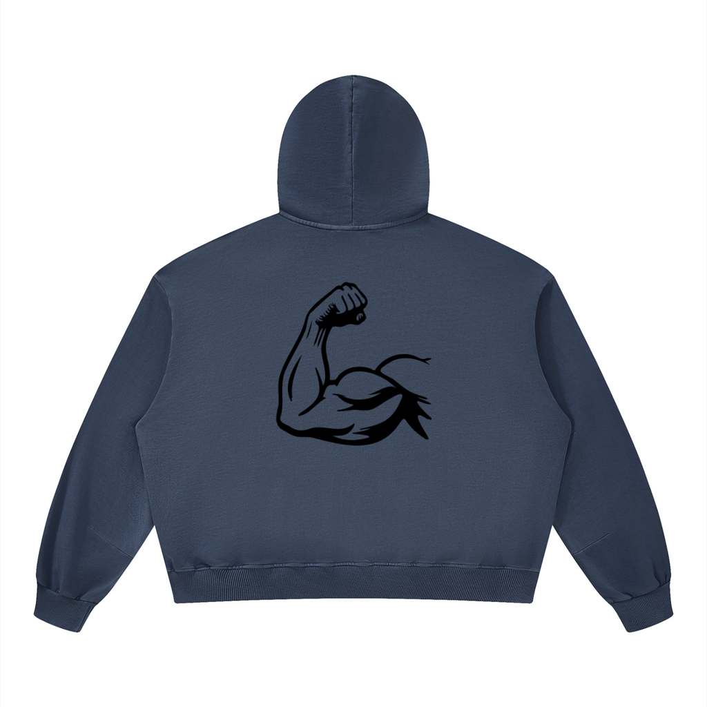 Hoodie Unisexe Boxy Vintage Délavé