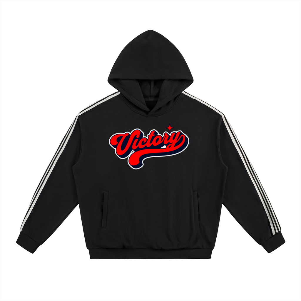 Side Stripe Drop-Shoulder Hoodie