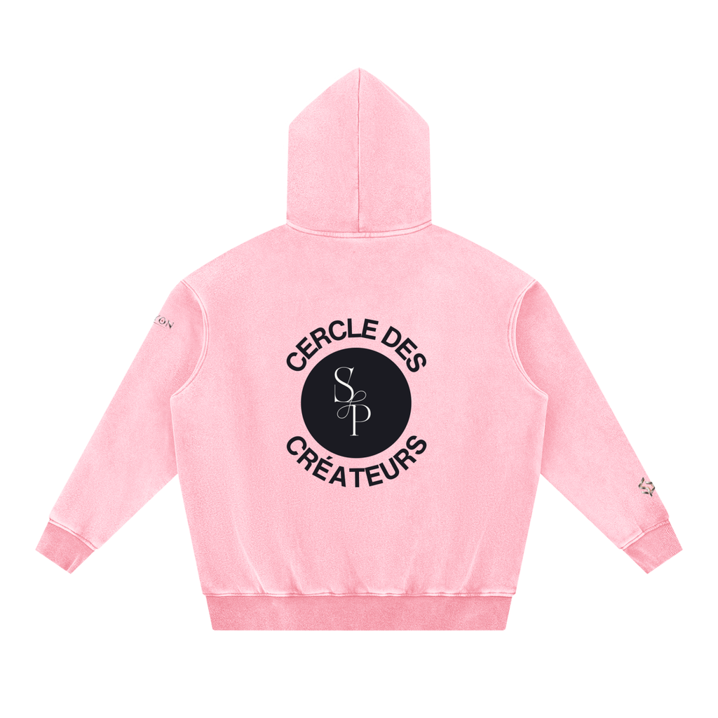 Snow Wash Fleece Oversize Hoodie